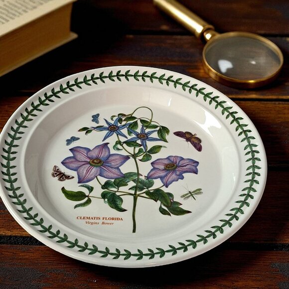 Portmeirion Botanic Garden 10" Virgins Bower dinner plate - Picture 4 of 11